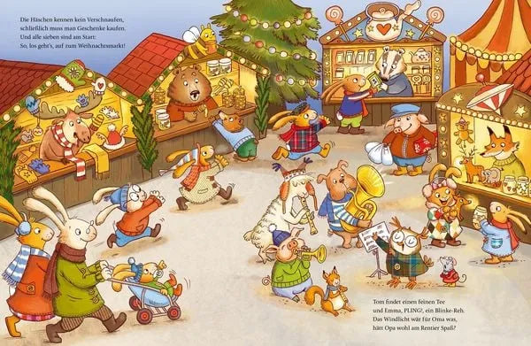 wenn-sieben-kleine-weihnachtshasen-mit-schwung-durch-die-adventszeit-rasen-gebundene-ausgabe-sabine-praml4 - kunstundspiel 