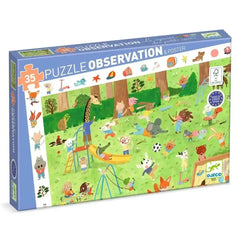 Wimmelpuzzle Garten der kleinen Freunde 35 Teile - Djeco