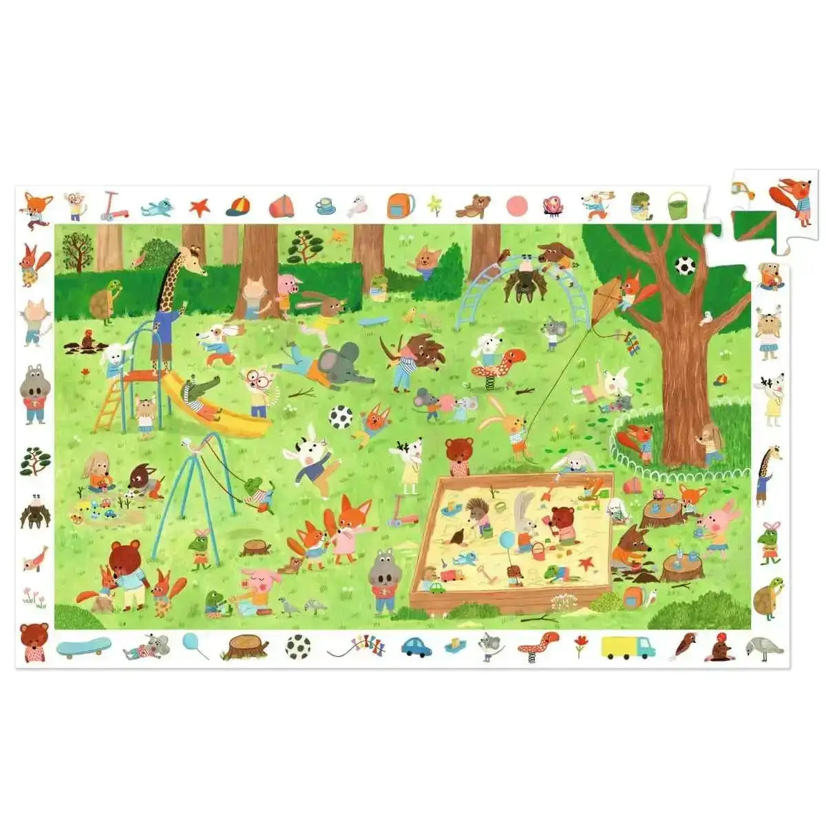 Wimmelpuzzle Garten der kleinen Freunde 35 Teile - Djeco