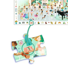 Wimmelpuzzle Tanzschule Ballett 100 Teile - DJ07514 Djeco