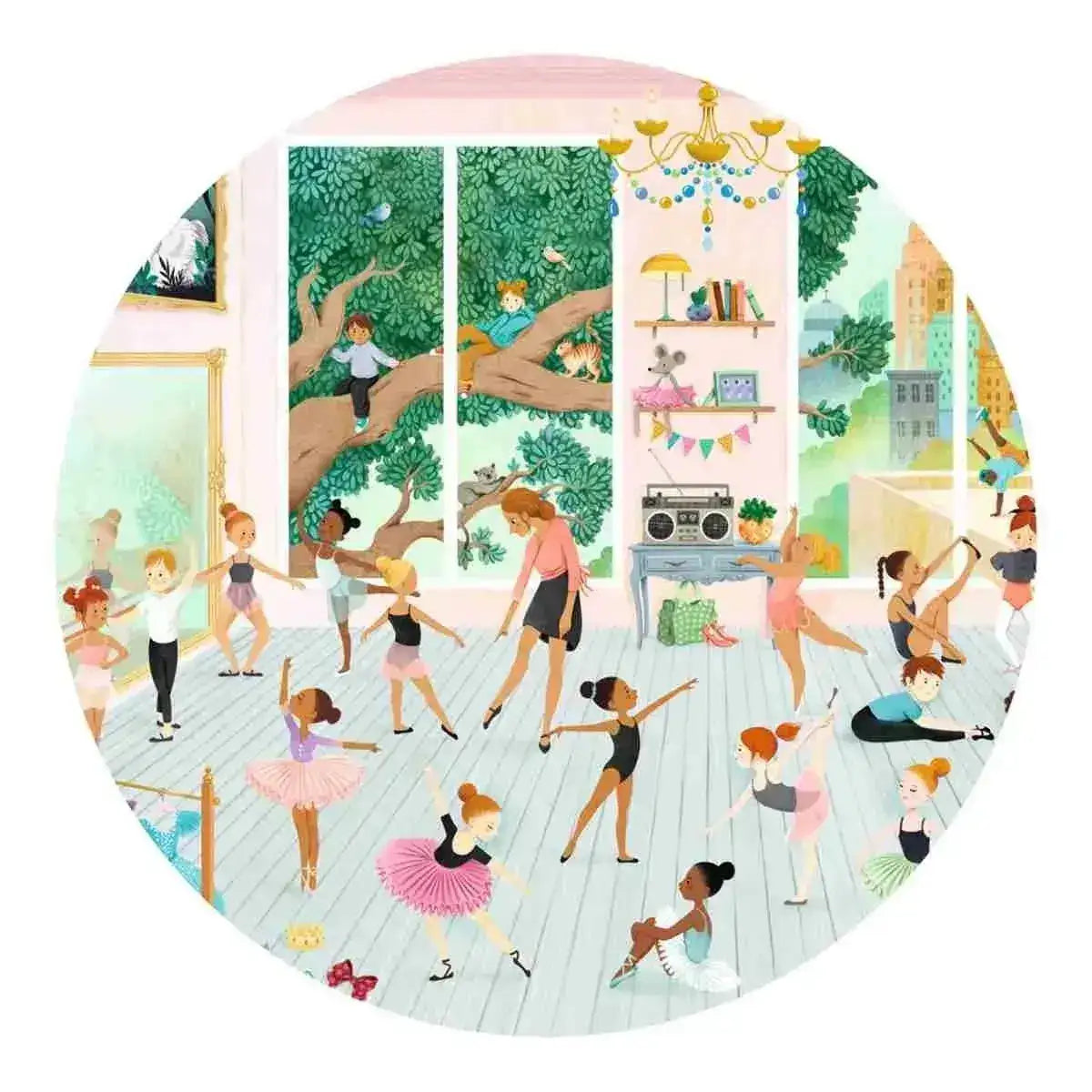 Wimmelpuzzle Tanzschule Ballett 100 Teile - DJ07514 Djeco
