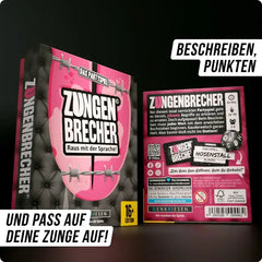 Zungenbrecher Partyspiel für Erwachsene, 16+, mit Sprach- und Punkte-Challenge